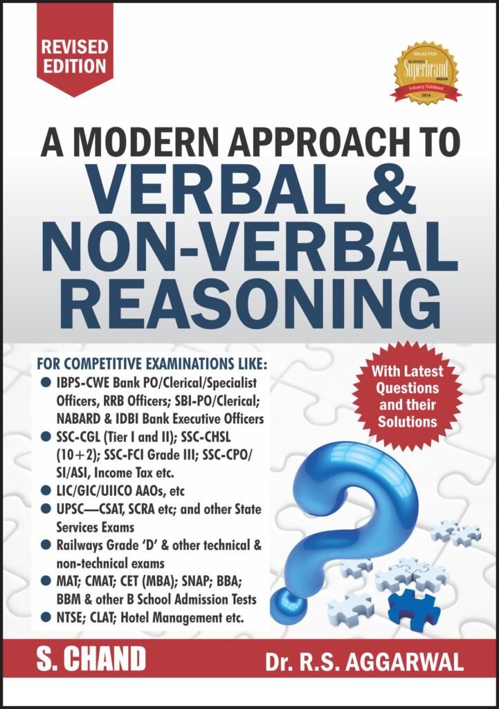 Verbal and Nonverbal Reasoning By R.S. Aggarwal - Books To Prepare For SSC CGL